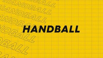 Handball yellow orange promo title page dynamic animation loop. Rows intro stream up attractive show screen seamless background card. Creative promotion program broadcast sport design. video