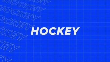 hockey azul filas introducción corriente arriba atractivo espectáculo pantalla sin costura antecedentes tarjeta. creativo promoción programa transmitir deporte diseño. promoción título página dinámica animación bucle. video