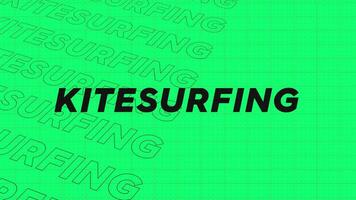 Kitesurfing green rows intro stream up attractive show screen seamless background card. Creative promotion program broadcast sport design. Promo title page dynamic animation loop. video