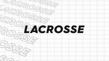 Lacrosse black and white creative promotion program broadcast sport design. Promo title page dynamic animation loop. Rows intro stream up attractive show screen seamless background card. video