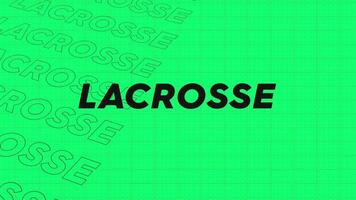 lacrosse verde linhas introdução corrente acima atraente mostrar tela desatado fundo cartão. criativo promoção programa transmissão esporte Projeto. promo título página dinâmico animação laço. video