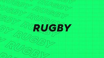 Rugby green rows intro stream up attractive show screen seamless background card. Creative promotion program broadcast sport design. Promo title page dynamic animation loop. video