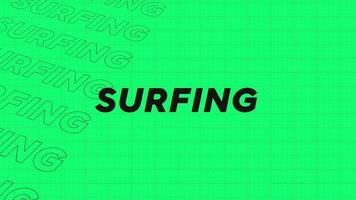 Surfing green rows intro stream up attractive show screen seamless background card. Creative promotion program broadcast sport design. Promo title page dynamic animation loop. video