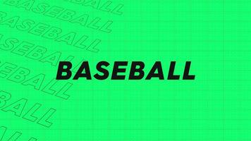 Baseball green rows intro stream up attractive show screen seamless background card. reative promotion program broadcast sport design. Promo title page dynamic animation loop. video