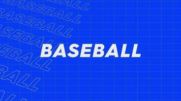 Baseball blue rows intro stream up attractive show screen seamless background card. reative promotion program broadcast sport design. Promo title page dynamic animation loop. video