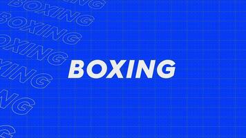 Boxing blue rows intro stream up attractive show screen seamless background card. Creative promotion program broadcast sport design. Promo title page dynamic animation loop. video