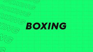 Boxing green rows intro stream up attractive show screen seamless background card. Creative promotion program broadcast sport design. Promo title page dynamic animation loop. video