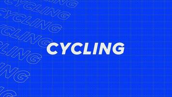 ciclismo azul linhas introdução corrente acima atraente mostrar tela desatado fundo cartão. criativo promoção programa transmissão esporte Projeto. promo título página dinâmico animação laço. video