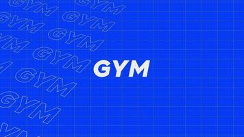 GYM blue rows intro stream up attractive show screen seamless background card. Creative promotion program broadcast sport design. Promo title page dynamic animation loop. video