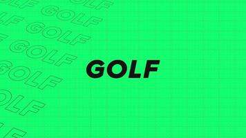 Golf green rows intro stream up attractive show screen seamless background card. Creative promotion program broadcast sport design. Promo title page dynamic animation loop. video