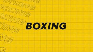 Boxing yellow orange promo title page dynamic animation loop. Rows intro stream up attractive show screen seamless background card. Creative promotion program broadcast sport design. video