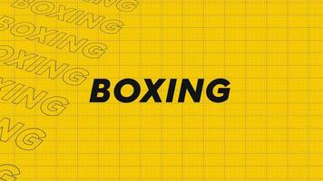 boxe Jaune Orange promo Titre page dynamique animation boucle. Lignes intro courant en haut attrayant spectacle écran sans couture Contexte carte. Créatif promotion programme diffuser sport conception. video