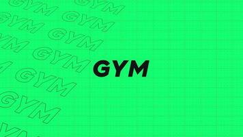 GYM green rows intro stream up attractive show screen seamless background card. Creative promotion program broadcast sport design. Promo title page dynamic animation loop. video