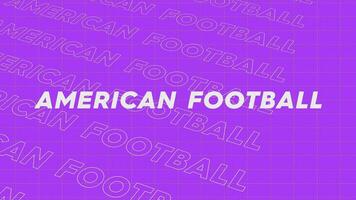 American Football violet promo title page dynamic animation loop. video