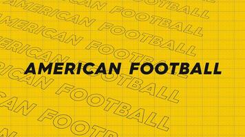 American Football yellow orange promo title page dynamic animation loop. Title rows intro stream up attractive show screen seamless background card. video