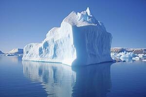 AI generated Iceberg in Greenland. AI Generated photo