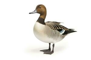 AI generated Northern pintail isolated on white background. AI Generated. photo