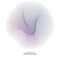 abstract wave particle design on white background. halftone wave vector design.