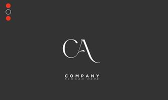 CA Alphabet letters Initials Monogram logo AC, C and A vector