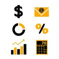 vector accounting symbol and icon