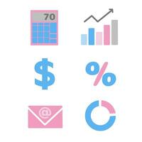 vector accounting symbol and icon