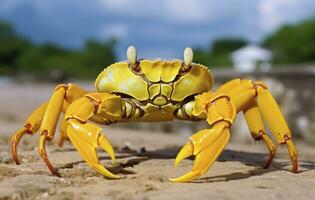 AI generated Yellow land crab. AI Generated photo