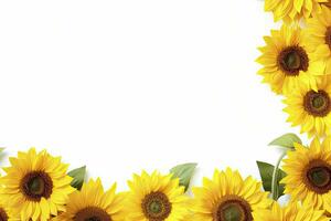 AI generated Sunflower Background with copy shape. AI Generated photo