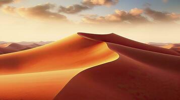 AI generated Desert with magical sands and dunes as inspiration for exotic adventures in dry climates.  AI Generated. photo