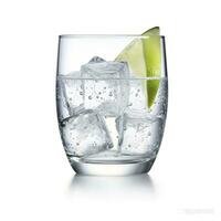 AI generated Gin tonic glass of water with ice isolated on white background. AI Generated photo