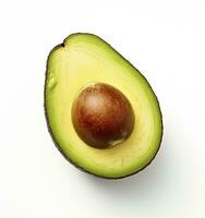 AI generated Avocado on white background. AI Generated photo