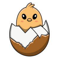 AI generated chick hatching from an egg Easter graphics png