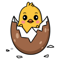 AI generated chick hatching from an egg Easter graphics png