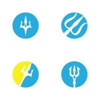 Trident logo vector template symbol element design