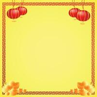 golden red china new year frame border element greeting festival for decoration gradient design vector