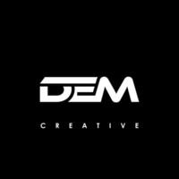 DEM Letter Initial Logo Design Template Vector Illustration