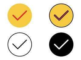 Set of right checkmark collection vector