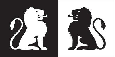 Illustration vector graphics of lion icon