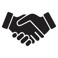 Handshake Black and white vector