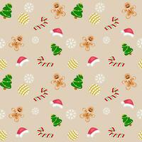 Seamless background in light brown color, Christmas vector