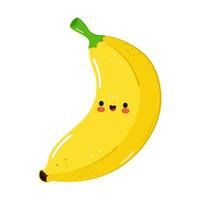 Banana character. Vector hand drawn cartoon kawaii character illustration icon. Isolated on white background. Banana character concept