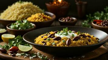 AI generated Highlight any unique or secret ingredients that make your Rajma Rice special. photo