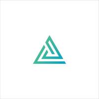 Abstract triangle line logo shape letter A vector