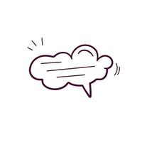 Hand Drawn illustration of speech bubble icon. Doodle Vector Sketch Illustration