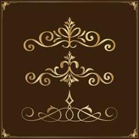 vintage divider, calligraphic design elements dividers decorations and delimiters set vector illustration.