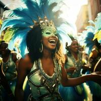 ai generado o capturas el energía de un carnaval desfile foto