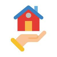 Home Insurance Vector Flat Icon For Personal And Commercial Use.
