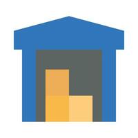 Warehouse Vector Flat Icon For Personal And Commercial Use.