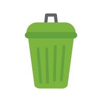 Trash Bin Vector Flat Icon For Personal And Commercial Use.