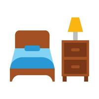 dormitorio vector plano icono para personal y comercial usar.