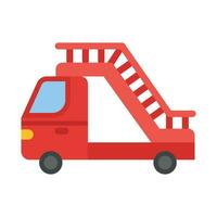 Ladder Truck Vector Flat Icon For Personal And Commercial Use.